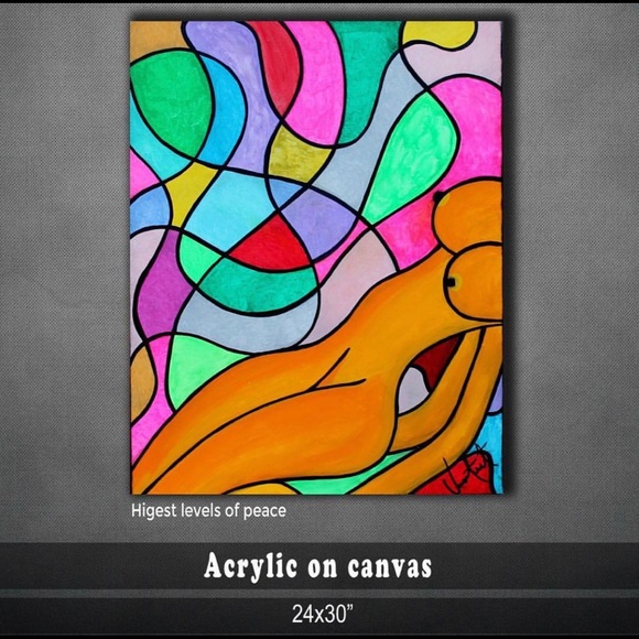 Highest levels of peace, mixed media on canvas - Picture 1 of 3